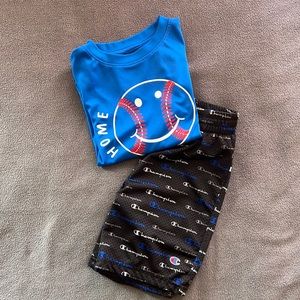 Champion Matching Set Boys Size 5 - Shirt and Matching Shorts